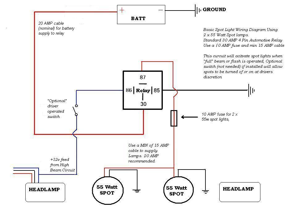 Driving light wiring