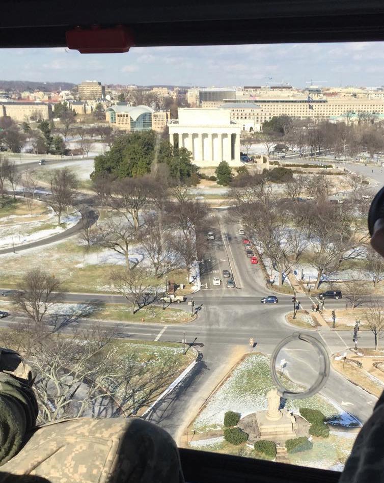 Restricted airspace over Washington.