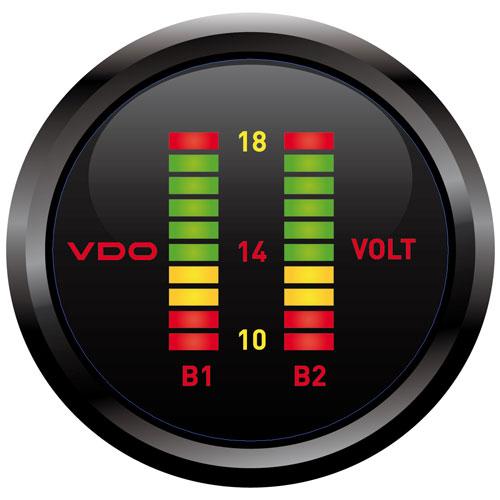 Dual fuel tank gauge