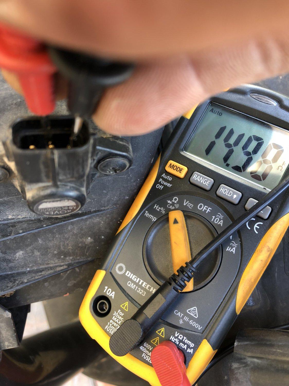 AAP Sensor OHM Readings AAP Sensor OHM Readings